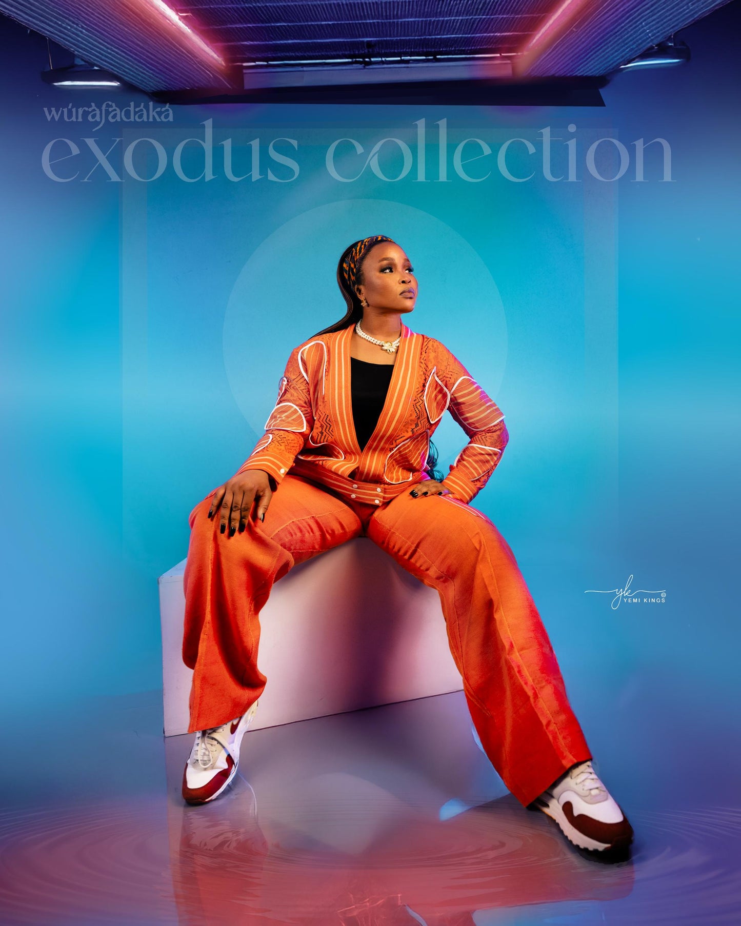 THE “TEMI” URBAN ASO-OKE OUTFIT - ORANGE