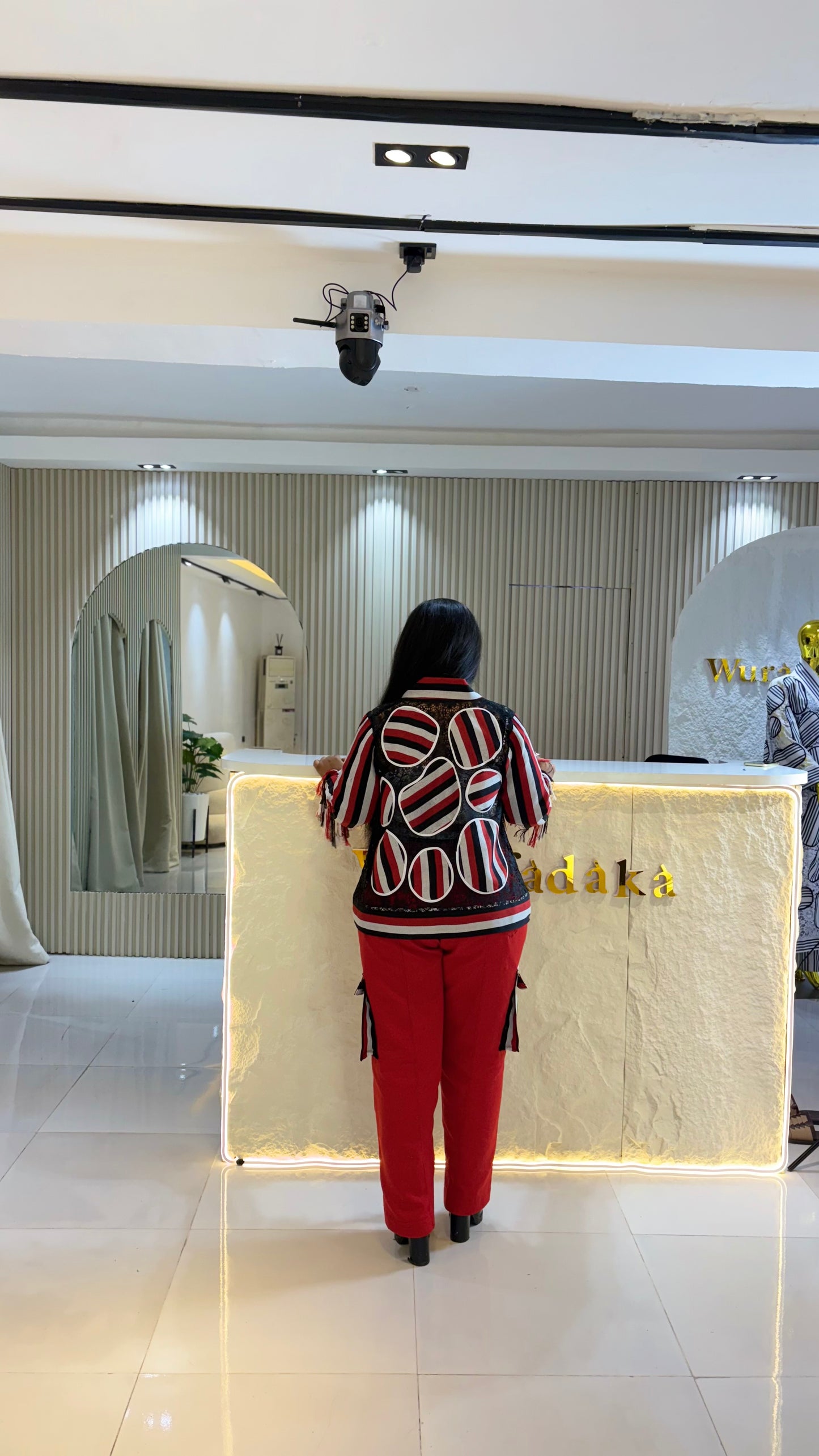 THE “TEMI” Urban Aso-Oke Outfit - RED