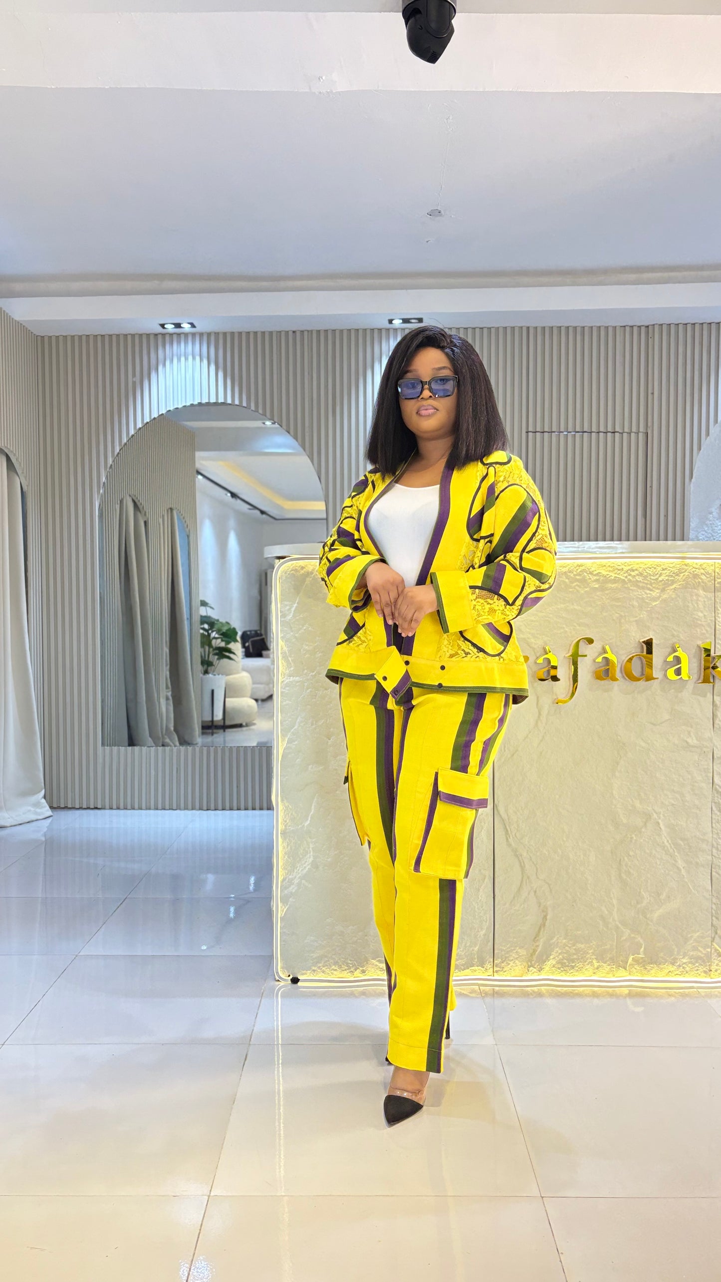 The TEMI URBAN ASO-OKE OUTFIT - YELLOW