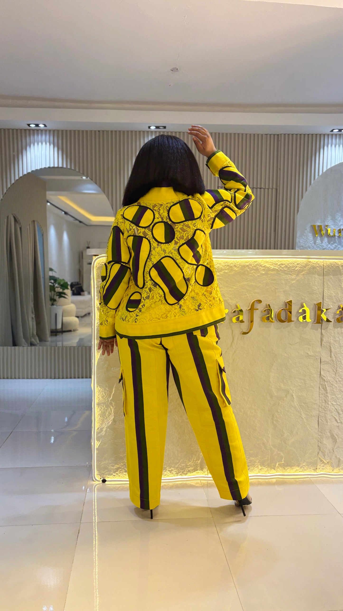 The TEMI URBAN ASO-OKE OUTFIT - YELLOW