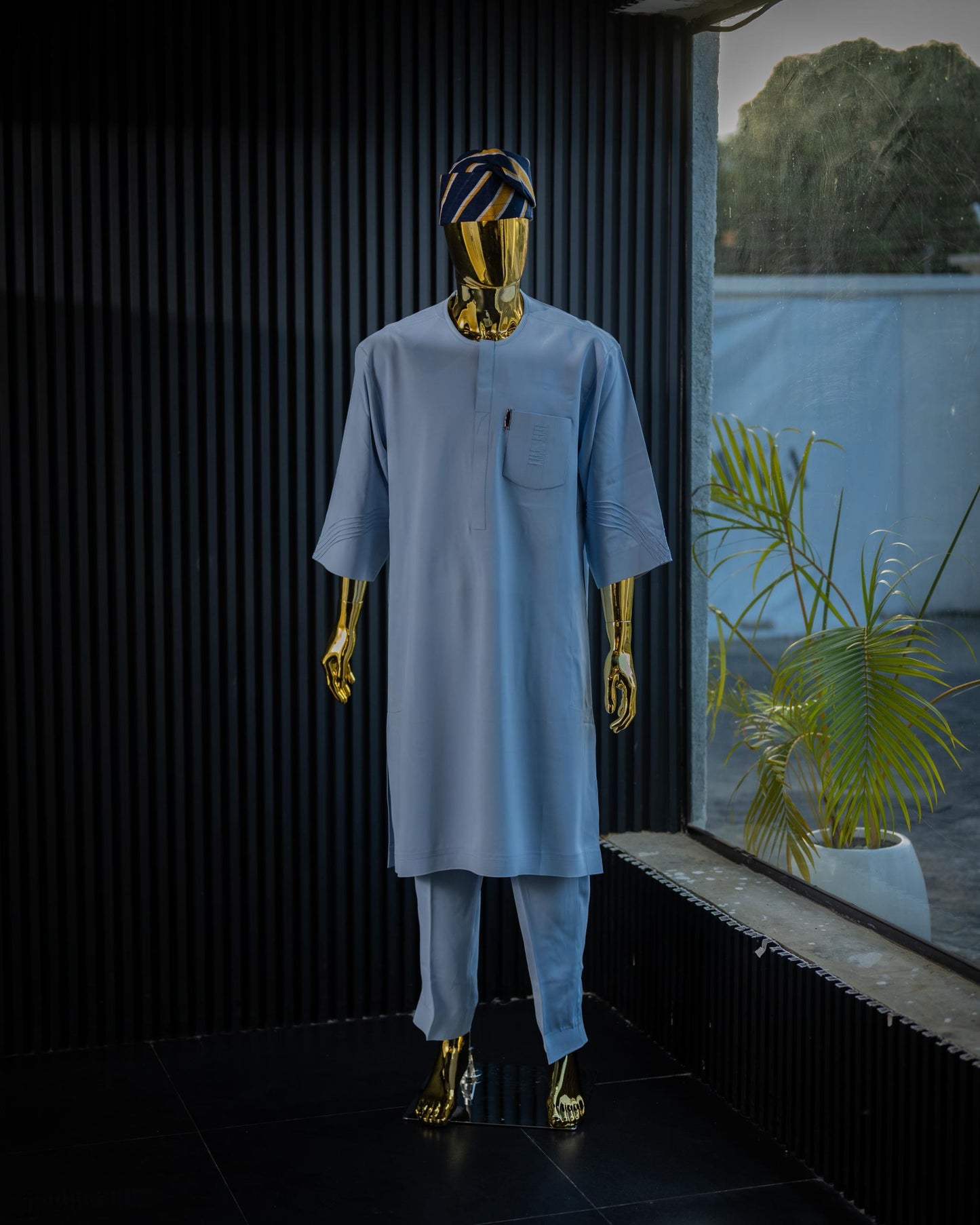 The Gbenga Kaftan - Sky blue
