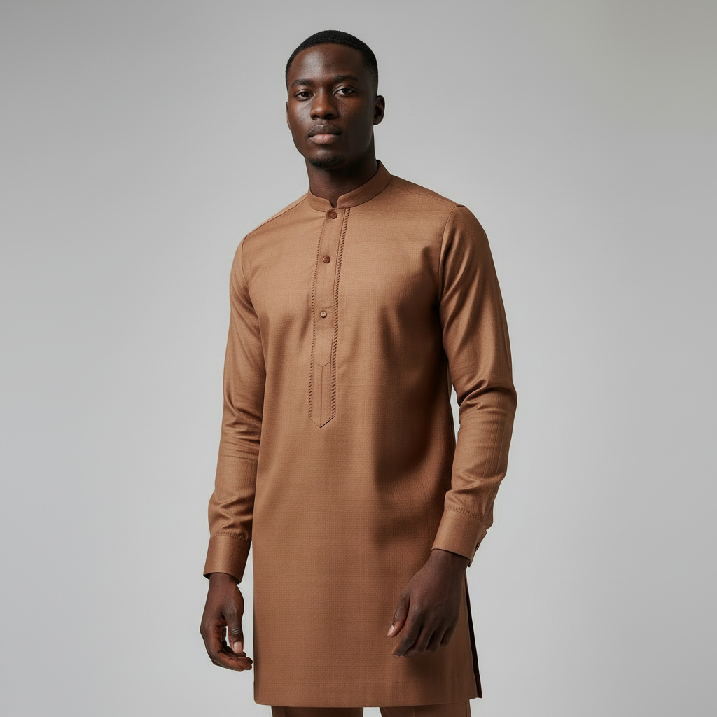 THE INIOLUWA KAFTAN - carton brown