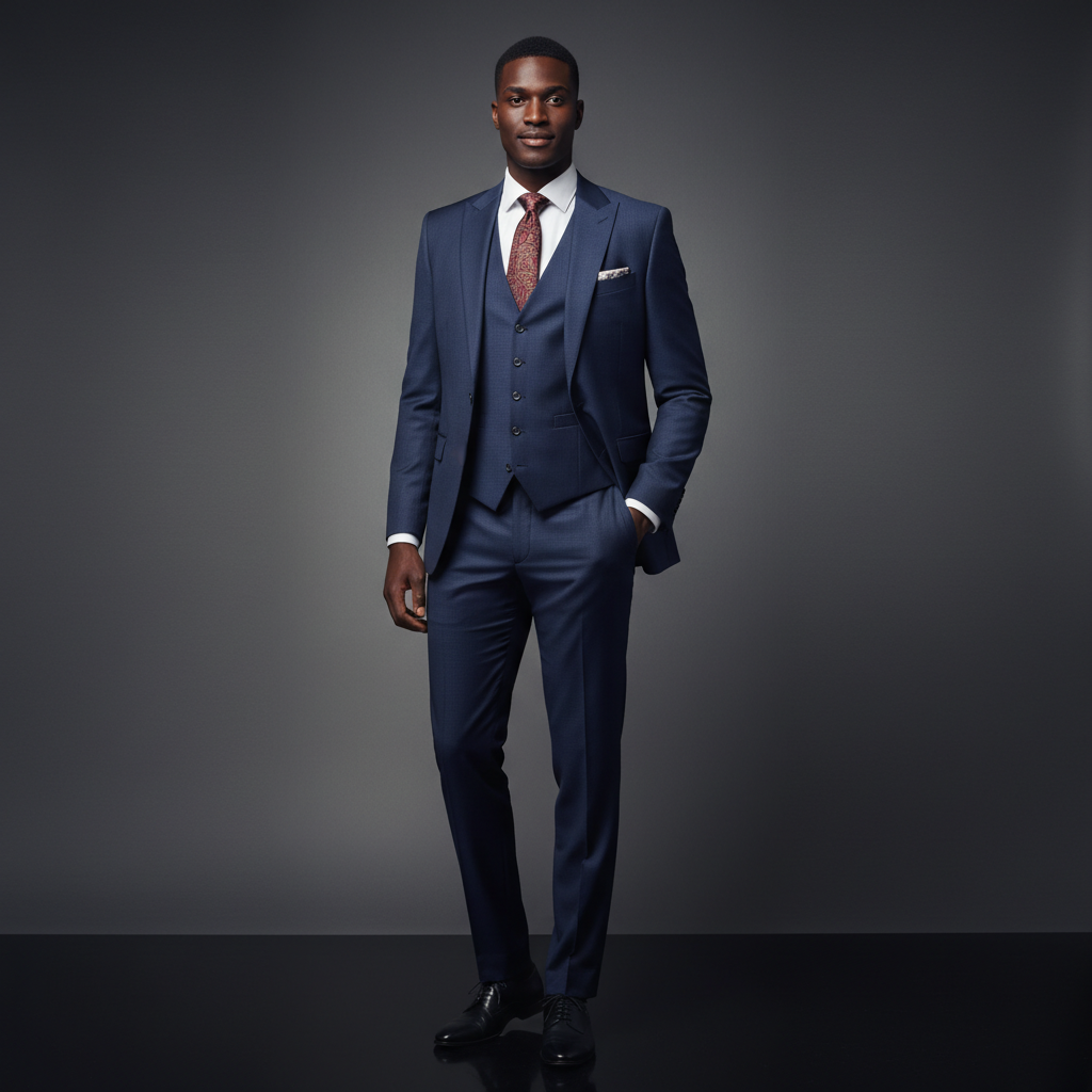 HARVEY 3-PIECE SUIT - NAVYBLUE