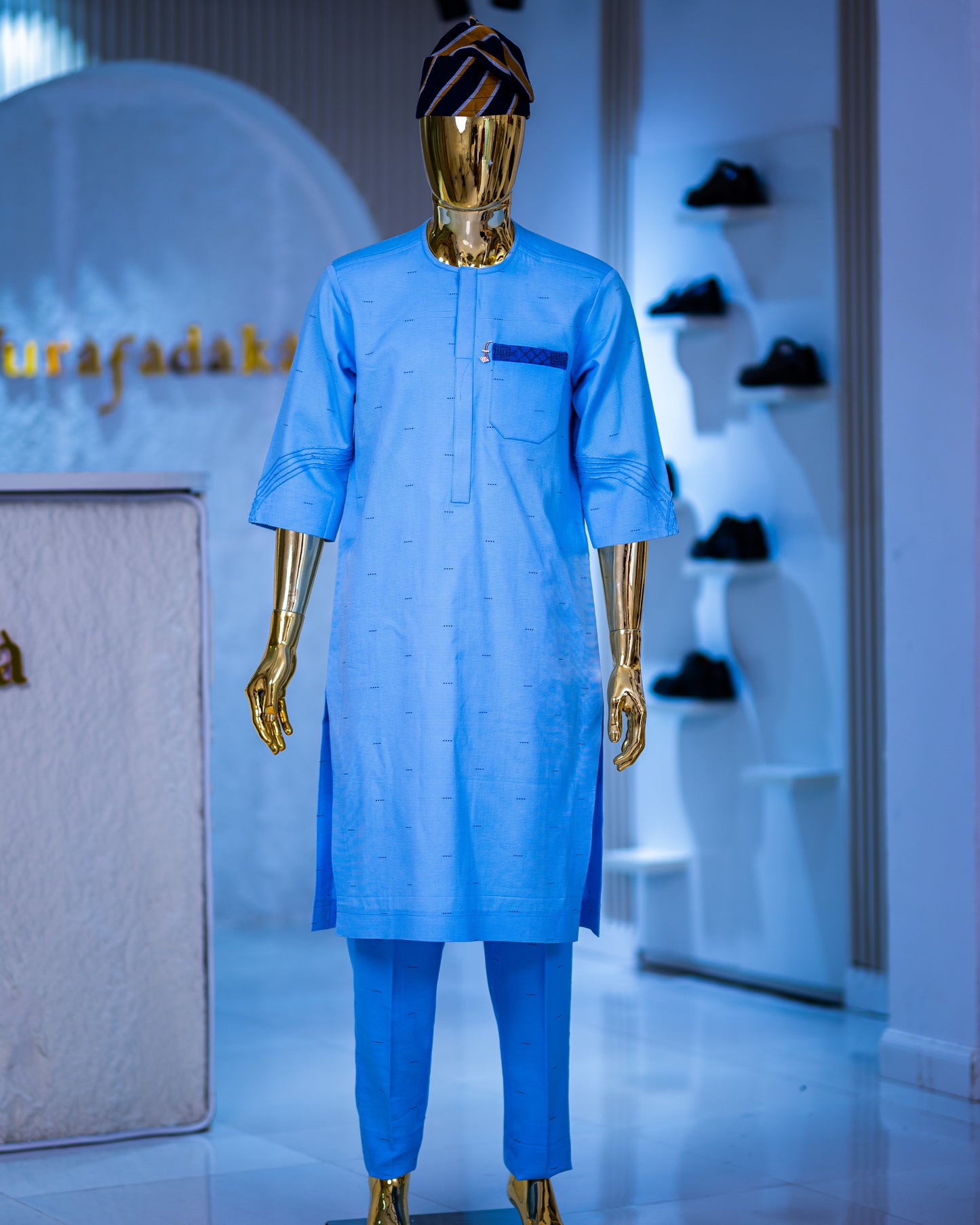 The Shola kaftan (blue)