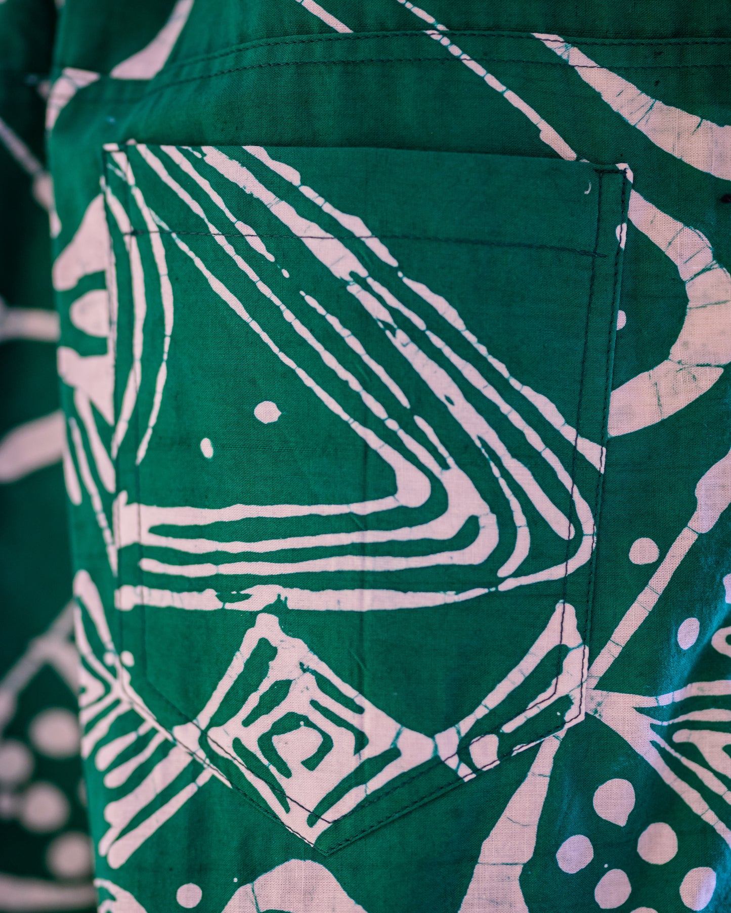 THE RUBRIC ADIRE CARGO PANTS- LIMITED EDITION (GREEN)