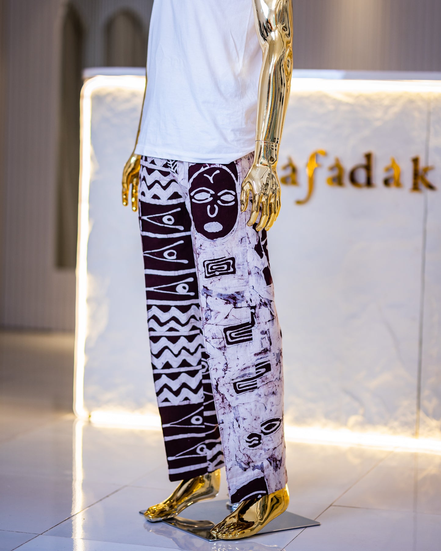 THE RUBRIC ADIRE CARGO PANTS - LIMITEDEDITION(BURGUNDY)