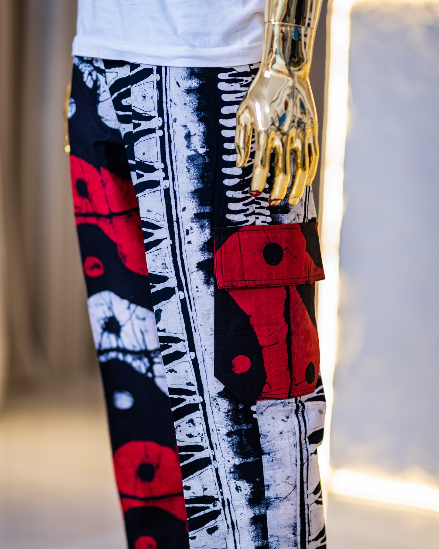 THE RUBRIC ADIRE CARGO PANTS - LIMITED EDITION (MULTI-COLOUR)