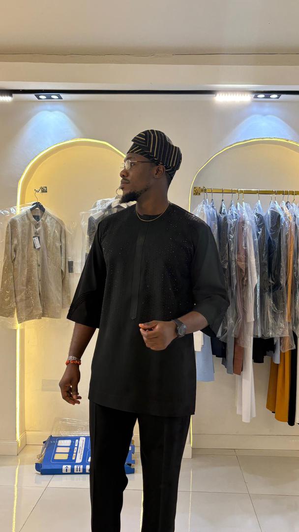 THE AFOLAMI KAFTAN - Black