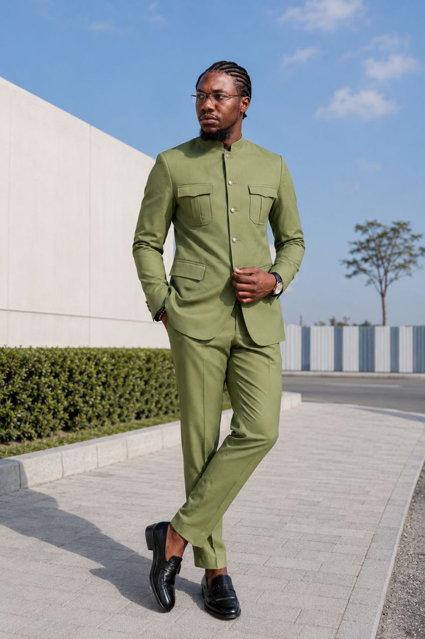 The Regent Safari Suit - Olive