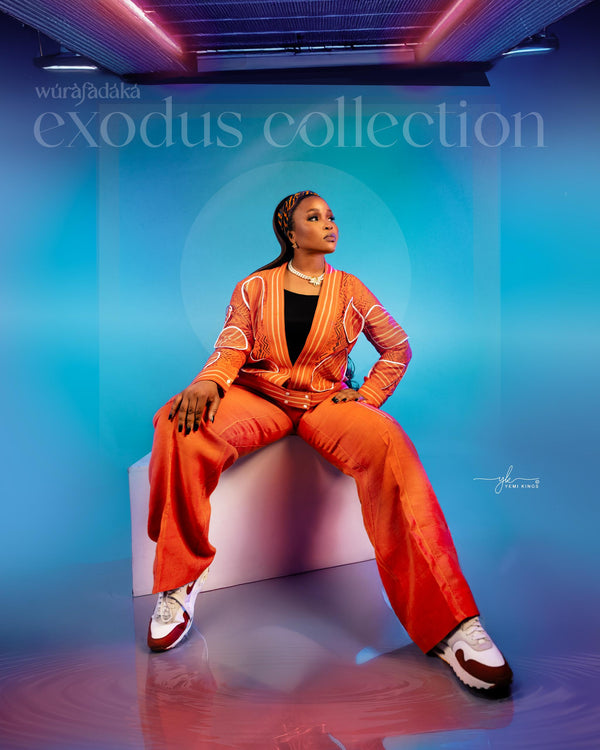 THE “TEMI” URBAN ASO-OKE OUTFIT - ORANGE