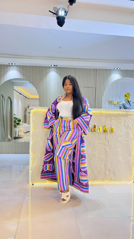 The TEMI URBAN ASO-OKE OUTFIT - Purple