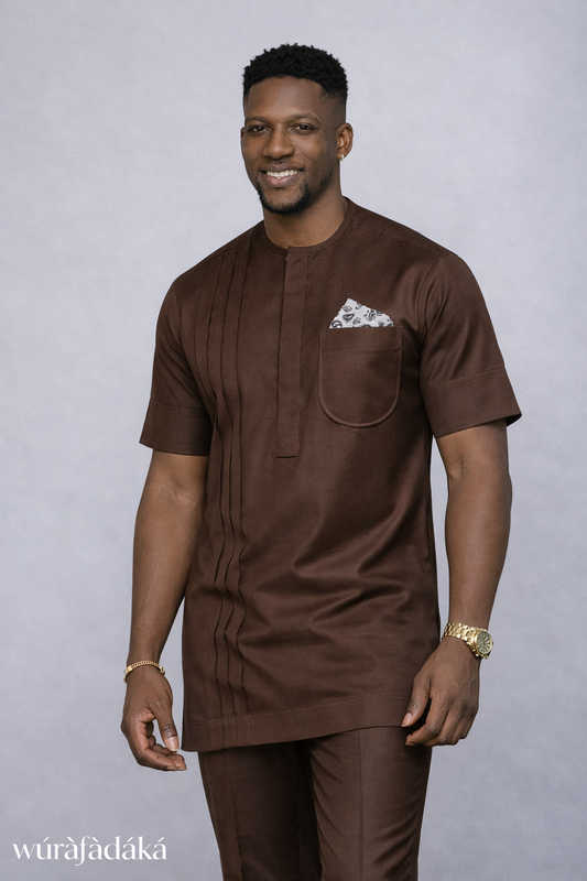 AKOLADE KAFTAN - BROWN