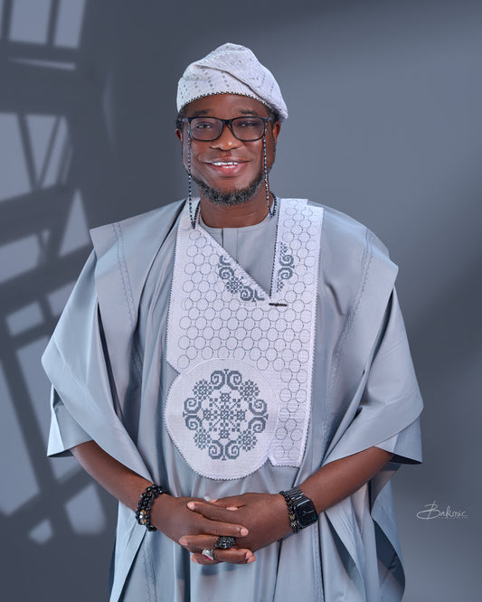 The OLUSOJI AGBADA- Grey