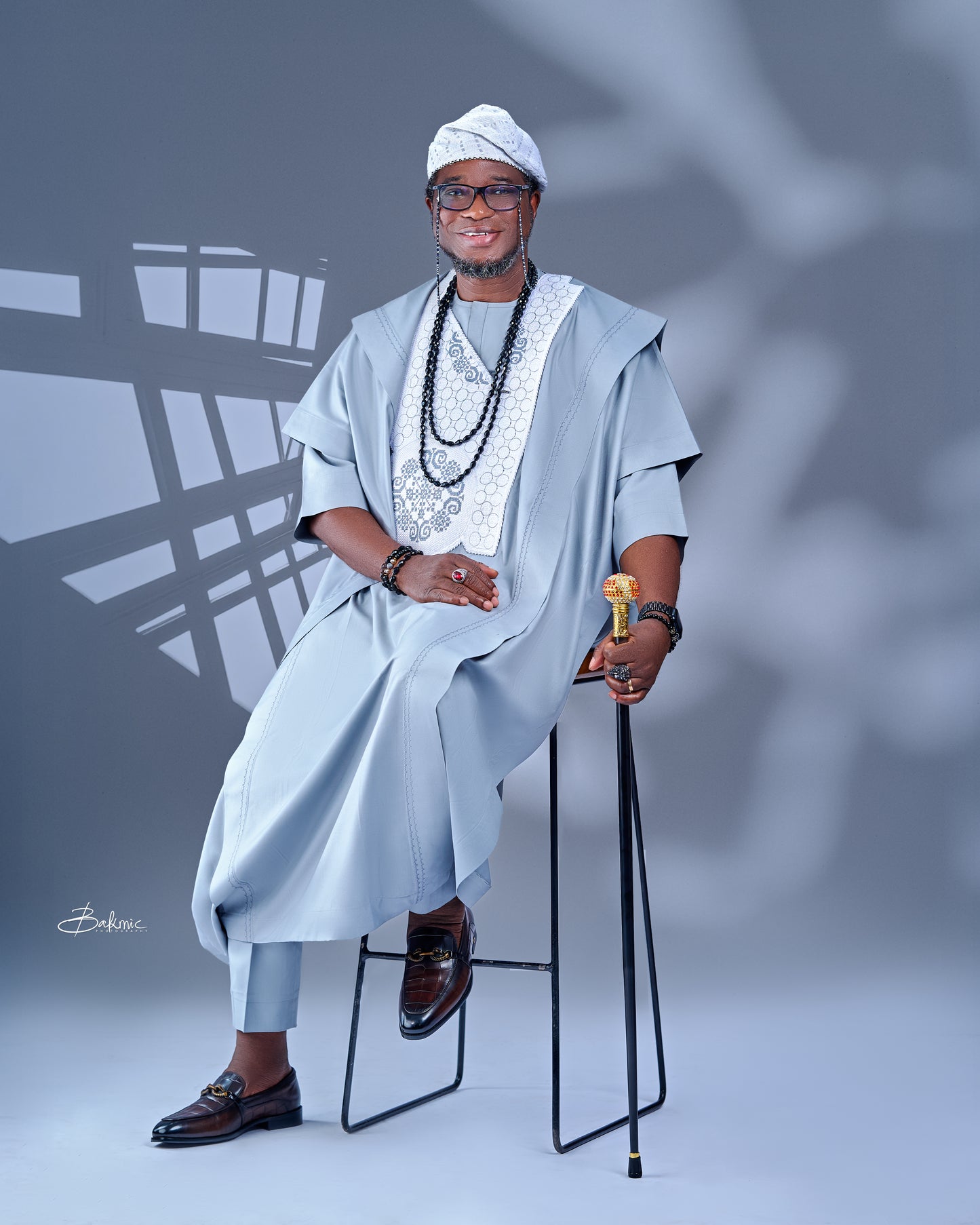 The OLUSOJI AGBADA- Grey