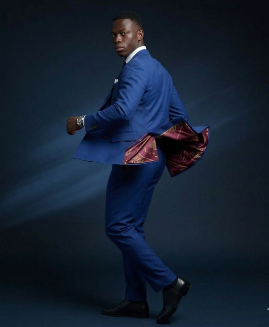 Darwin Double-breasted suit - Blue