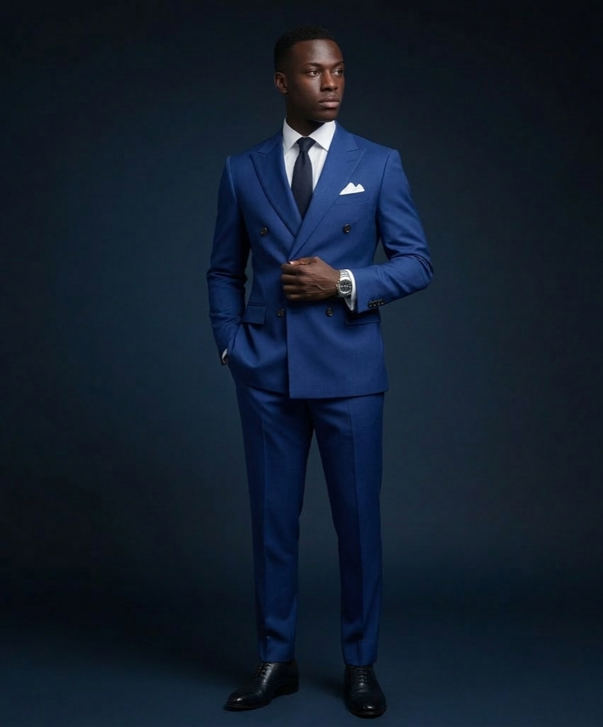 Darwin Double-breasted suit - Blue