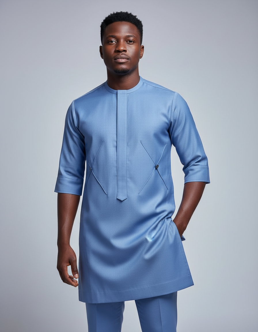 Folabi Kaftan - Sky-Blue