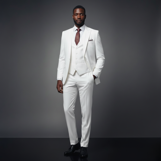 HARVEY 3 PIECE SUIT - WHITE