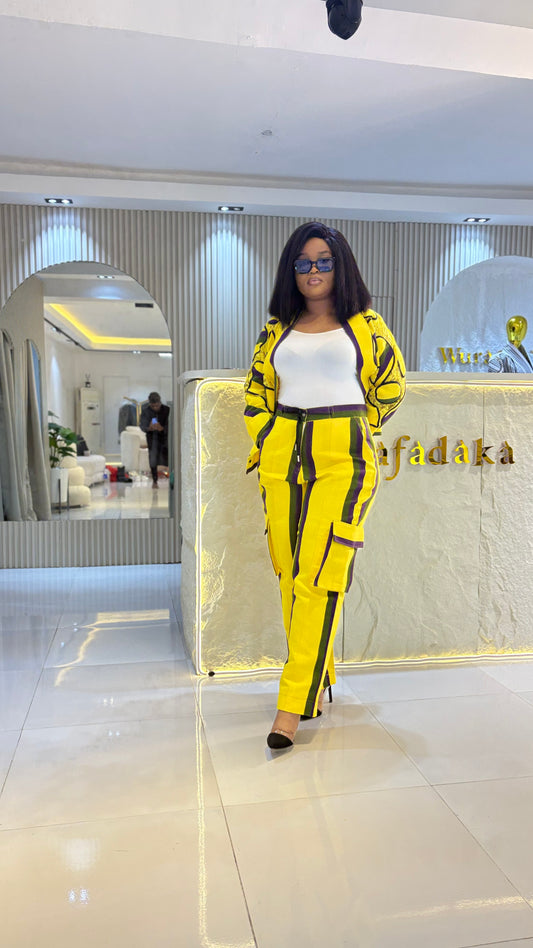 The TEMI URBAN ASO-OKE OUTFIT - YELLOW