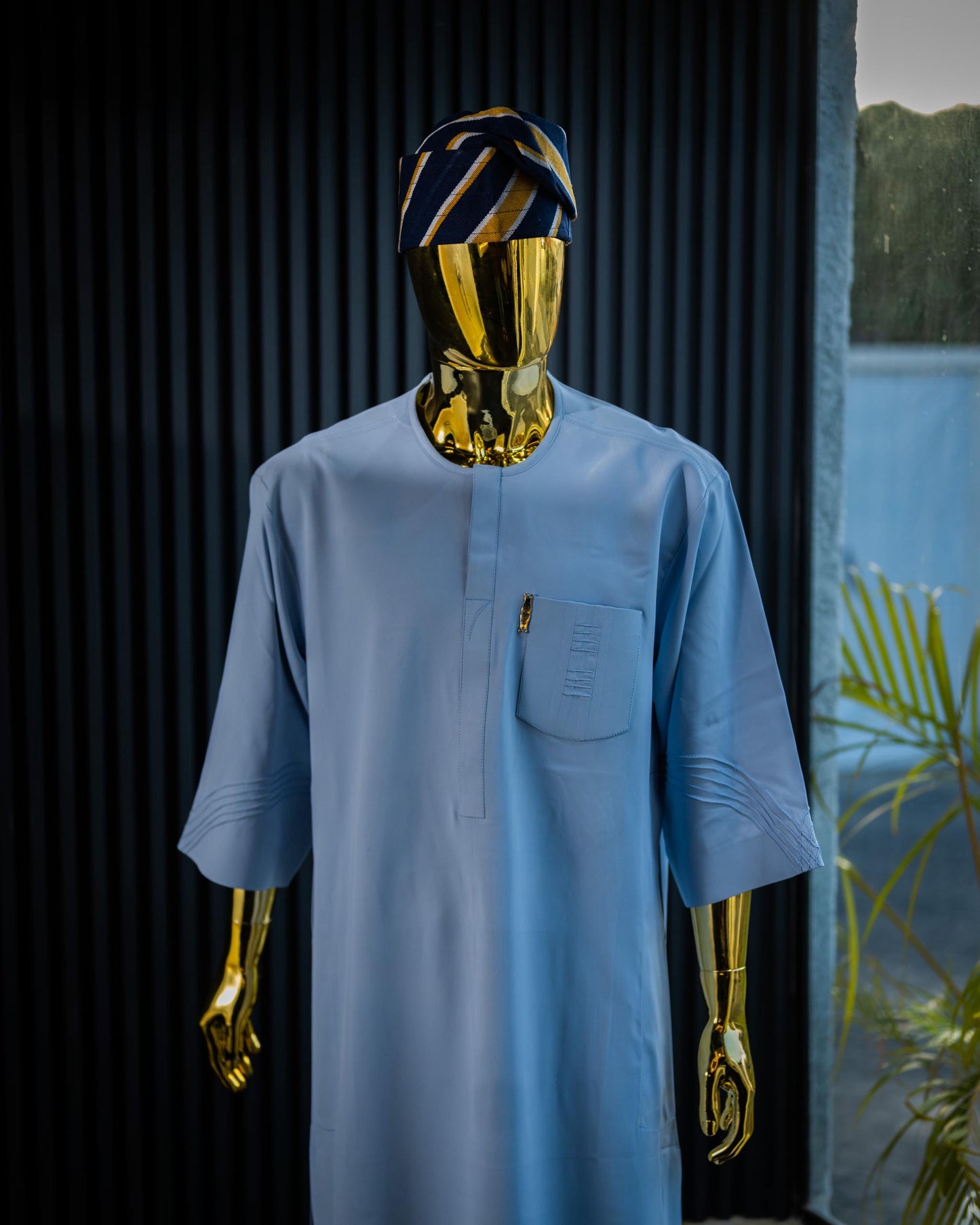 The Gbenga Kaftan - Sky blue