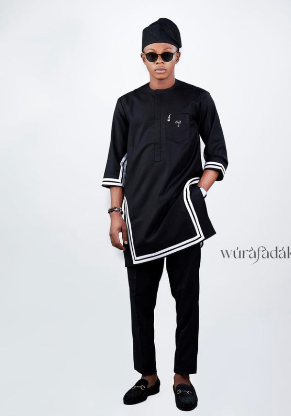 THE DG KAFTAN- BLACK AND WHITE