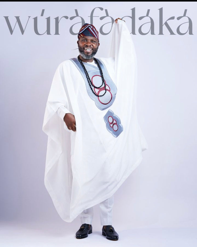 00B WHITE AGBADA