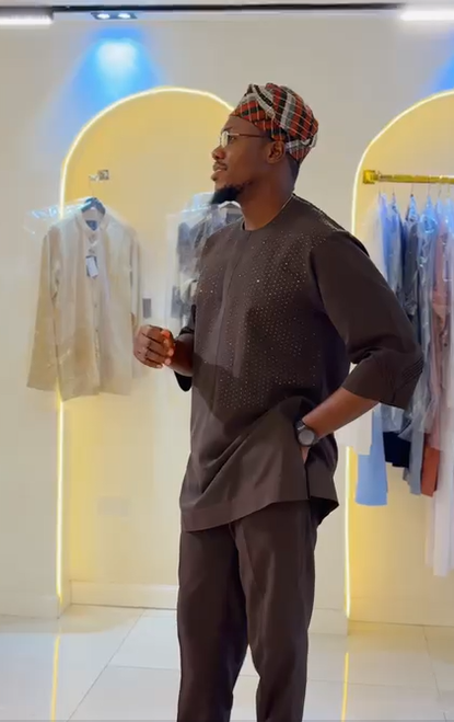 THE AFOLAMI KAFTAN - Brown