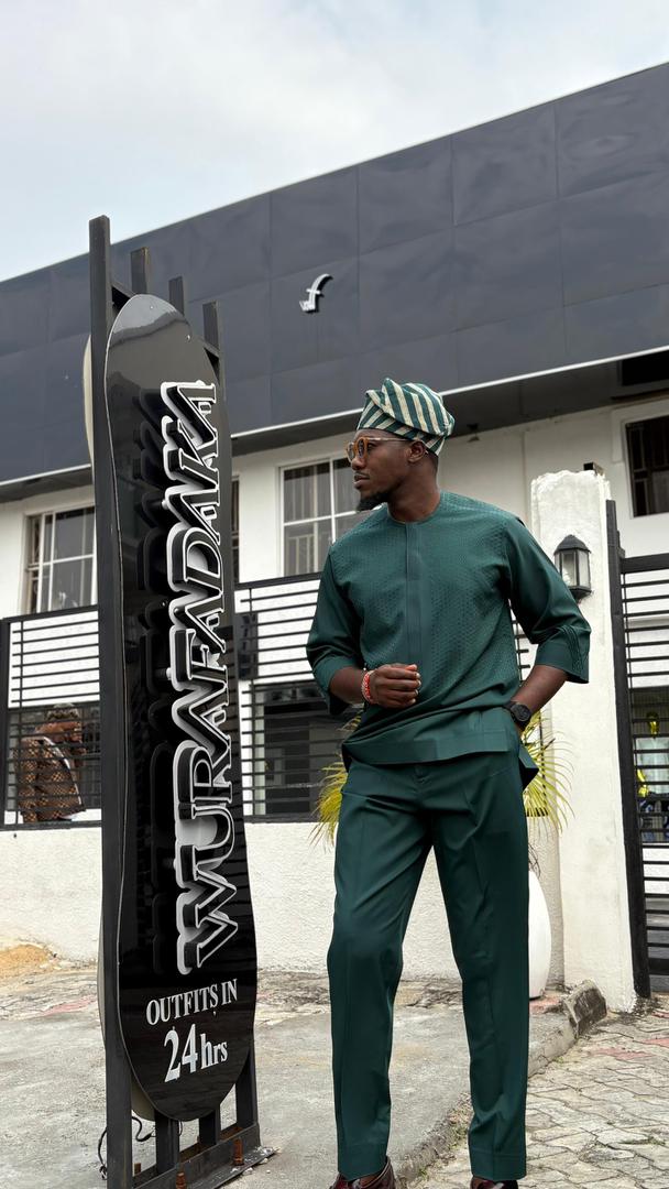THE AFOLAMI KAFTAN - Green