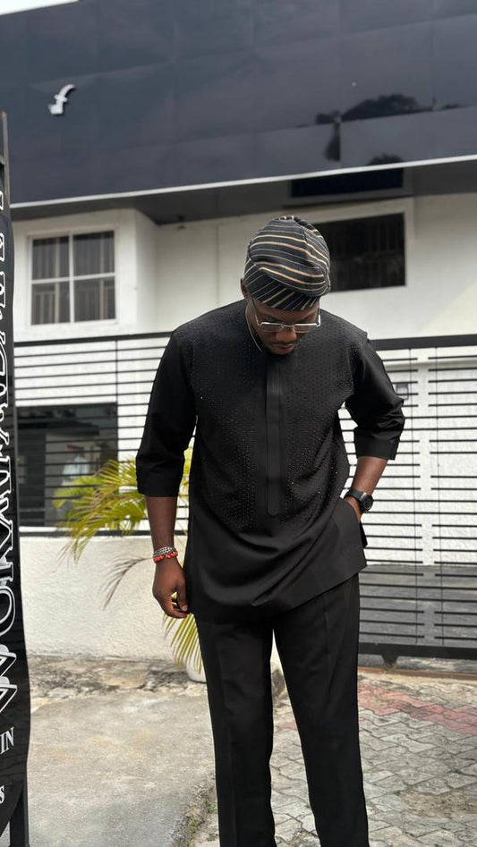 THE AFOLAMI KAFTAN - Black