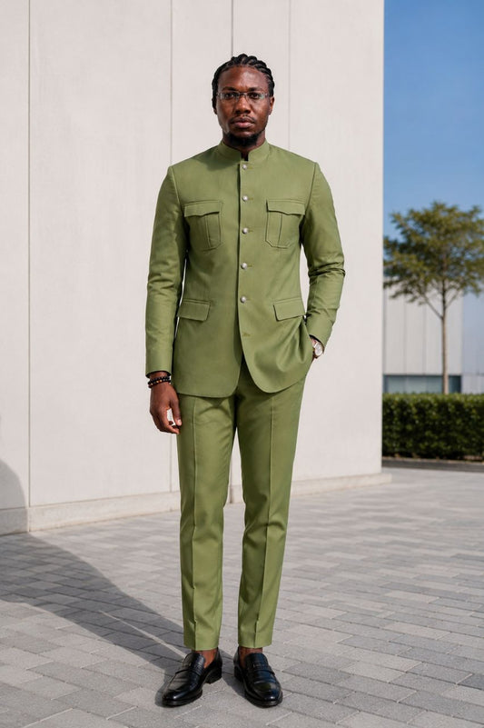 The Regent Safari Suit - Olive