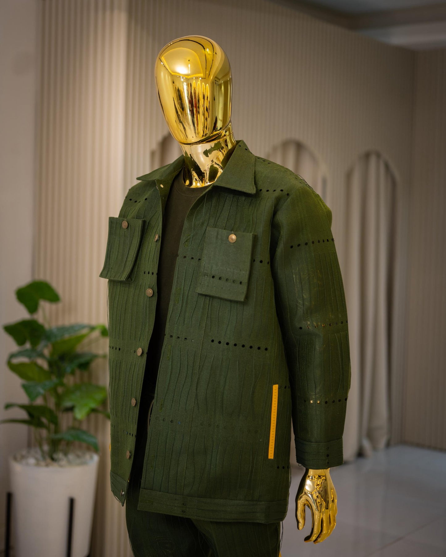 The WF classic Aso-Oke Set - Olive Green